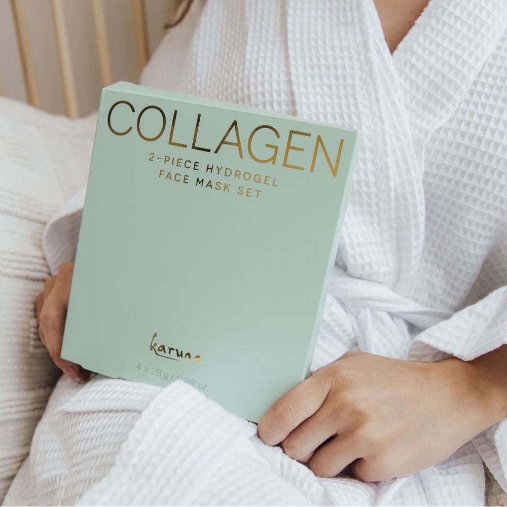 Karuna Skin Collagen Hydrogel two (2) Face Masks calms, boosts hydration +more